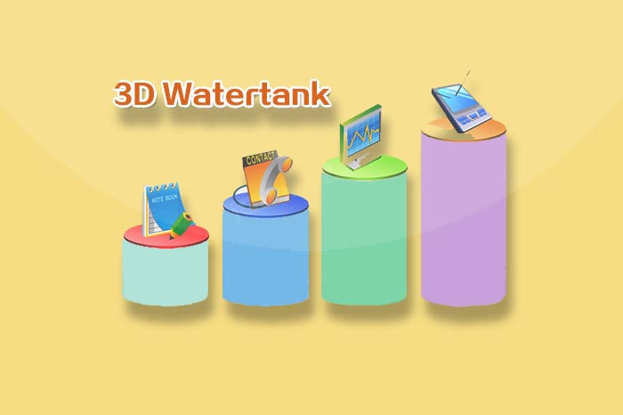 jQuery 3D透明蓄水池状柱状图插件