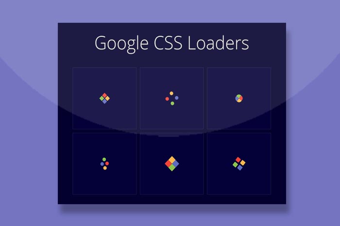 分享6种纯CSS3谷歌四色Loader特效插件