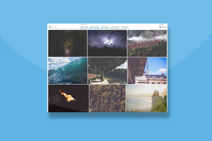 natural-gallery-js支持无限加载的js图片画廊特效插件